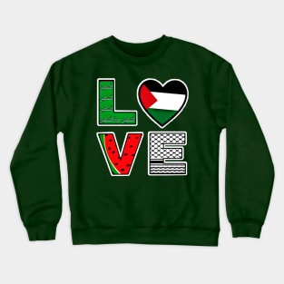 LOVE - Palestine Symbols - Palestine Will Never Die - Double-sided Crewneck Sweatshirt